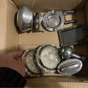 Silver plated item set